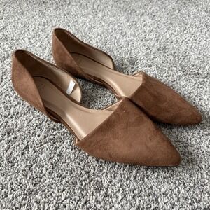 A New Day Women's Julie Cognac Brown Ballet Flats with Memory Foam Insole‎ Sz 11
